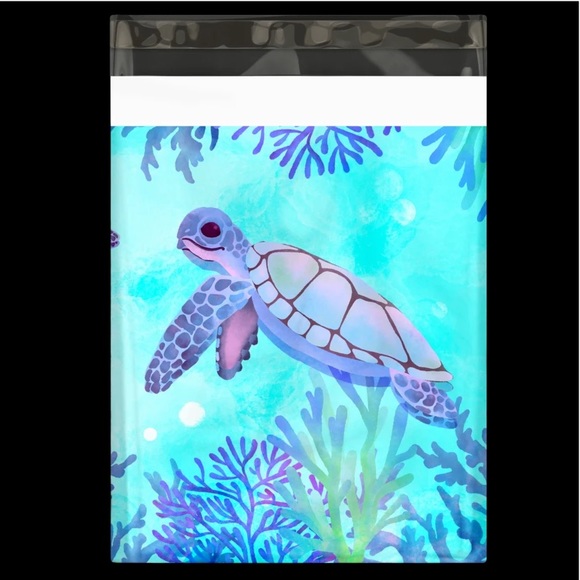 50 10X13 Poly Mailers Turtles Ocean Shipping Bags Envelopes Bags PRICE IS FIRM - Picture 7 of 9